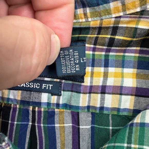 Ralph Lauren Classic Fit Plaid Long Sleeve Button Down Shirt Men's XL - Picture 3 of 11